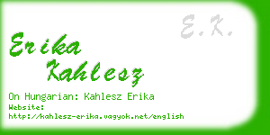 erika kahlesz business card